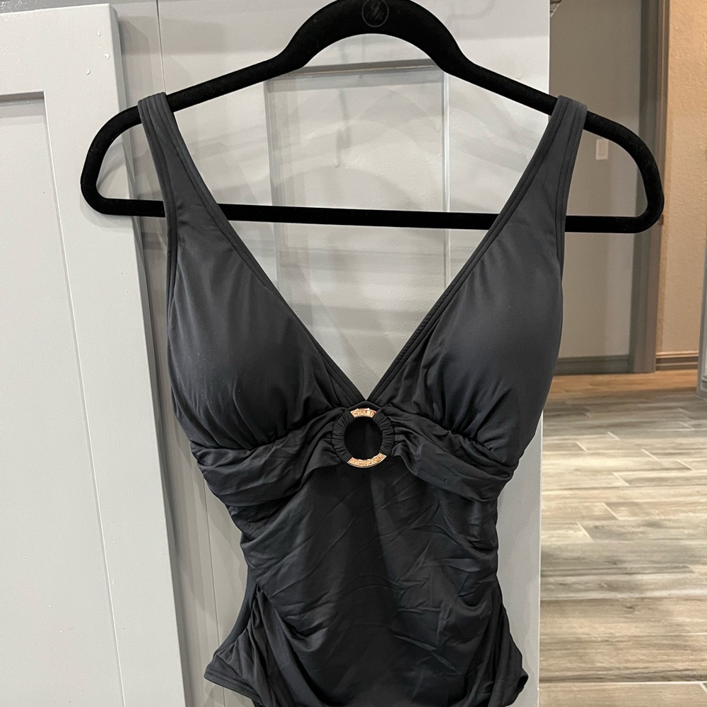 New w/ tag Michael Kors Black One Piece Bathing Suit Sz 10
